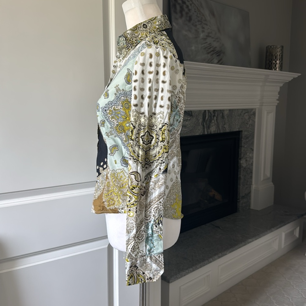 Etro Multicolor Patchwork Button Down Shirt - image 3